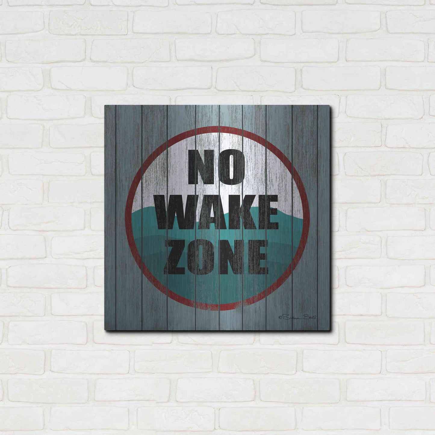 Luxe Metal Art 'No Wake Zone' by Susan Ball, Metal Wall Art,24x24