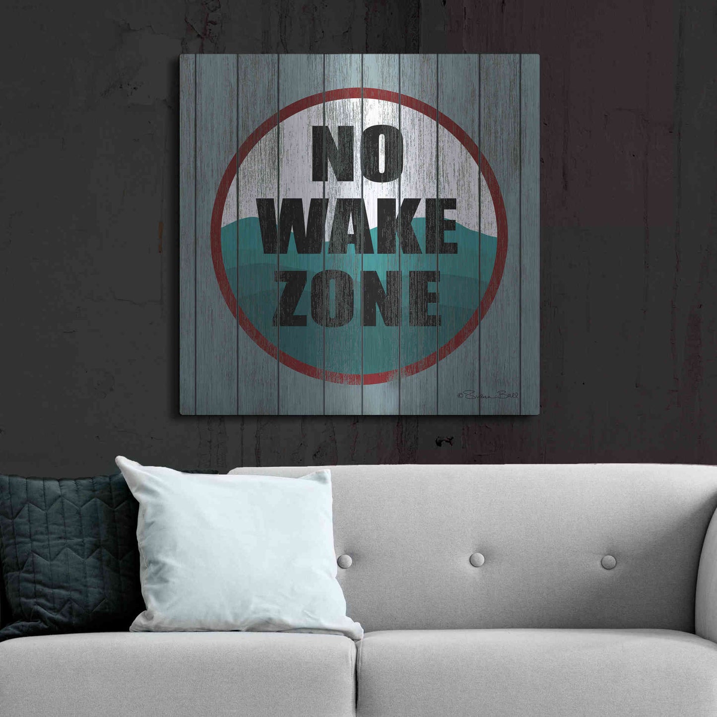 Luxe Metal Art 'No Wake Zone' by Susan Ball, Metal Wall Art,36x36