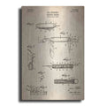 Luxe Metal Art 'Pocket Knife Blueprint Patent Parchment' Metal Wall Art