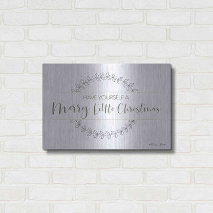 Luxe Metal Art 'Merry Little Christmas' by Susan Ball, Metal Wall Art,24x16