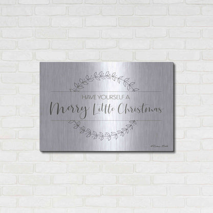 Luxe Metal Art 'Merry Little Christmas' by Susan Ball, Metal Wall Art,36x24