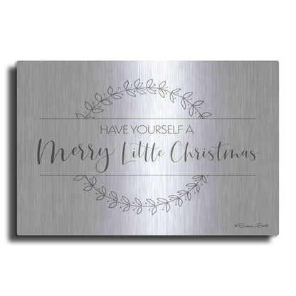 Luxe Metal Art 'Merry Little Christmas' by Susan Ball, Metal Wall Art