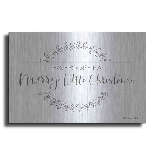 Luxe Metal Art 'Merry Little Christmas' by Susan Ball, Metal Wall Art