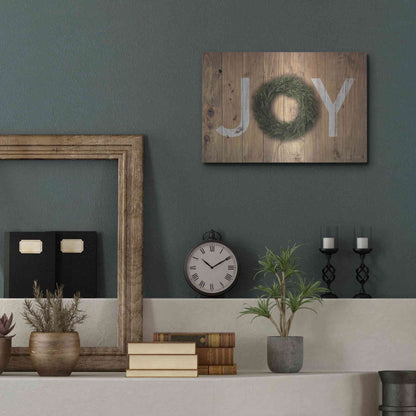 Luxe Metal Art 'Joy Cedar Wreath' by Susan Ball, Metal Wall Art,16x12