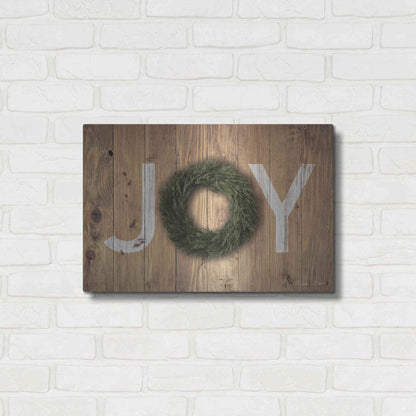 Luxe Metal Art 'Joy Cedar Wreath' by Susan Ball, Metal Wall Art,24x16