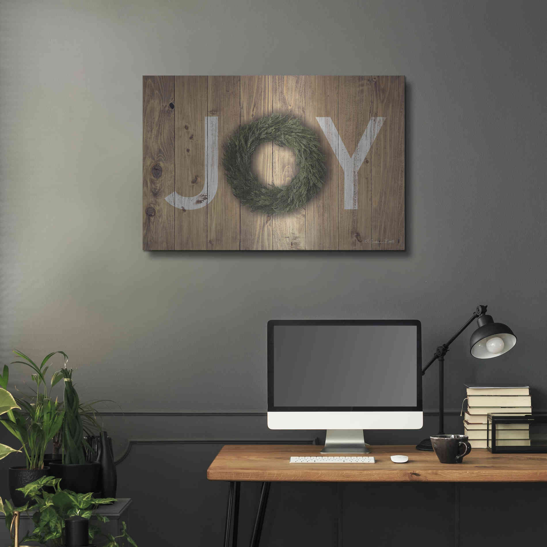 Luxe Metal Art 'Joy Cedar Wreath' by Susan Ball, Metal Wall Art,36x24