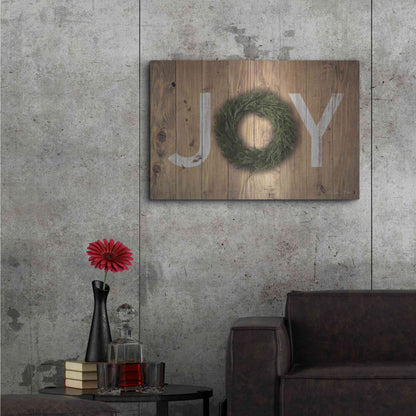 Luxe Metal Art 'Joy Cedar Wreath' by Susan Ball, Metal Wall Art,36x24