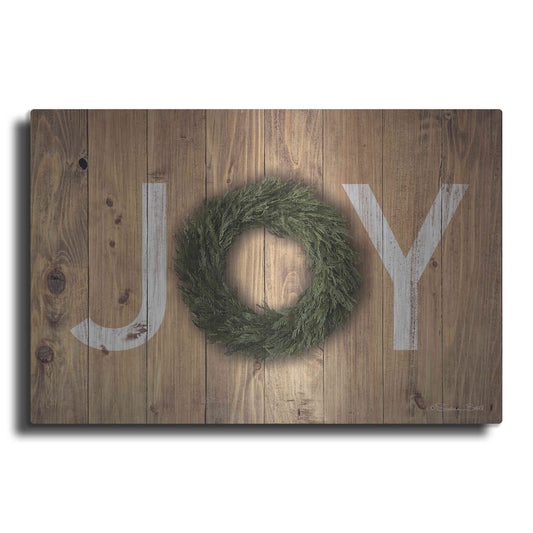 Luxe Metal Art 'Joy Cedar Wreath' by Susan Ball, Metal Wall Art