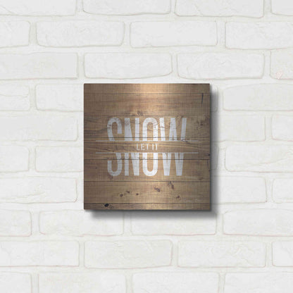 Luxe Metal Art 'Let it Snow' by Susan Ball, Metal Wall Art,12x12