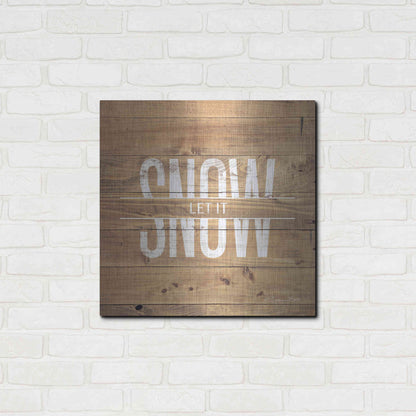 Luxe Metal Art 'Let it Snow' by Susan Ball, Metal Wall Art,24x24