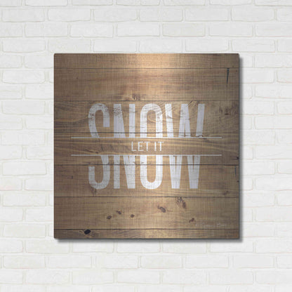 Luxe Metal Art 'Let it Snow' by Susan Ball, Metal Wall Art,36x36
