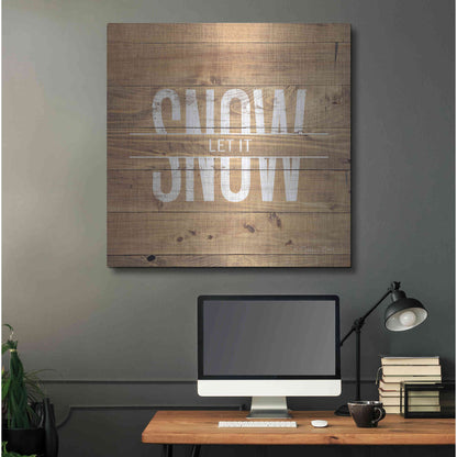 Luxe Metal Art 'Let it Snow' by Susan Ball, Metal Wall Art,36x36