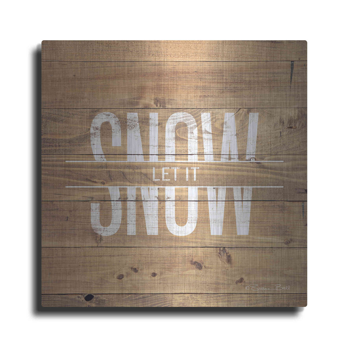 Luxe Metal Art 'Let it Snow' by Susan Ball, Metal Wall Art