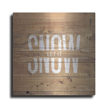 Luxe Metal Art 'Let it Snow' by Susan Ball, Metal Wall Art