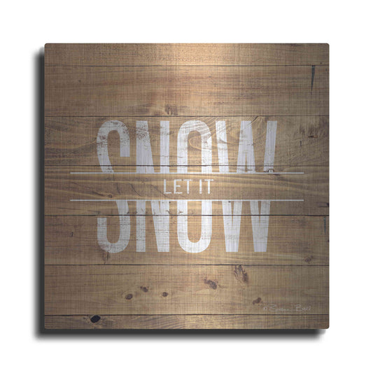Luxe Metal Art 'Let it Snow' by Susan Ball, Metal Wall Art