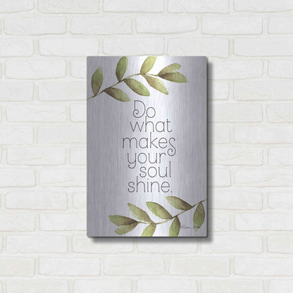 Luxe Metal Art 'Greenery Soul Shine' by Susan Ball, Metal Wall Art,16x24