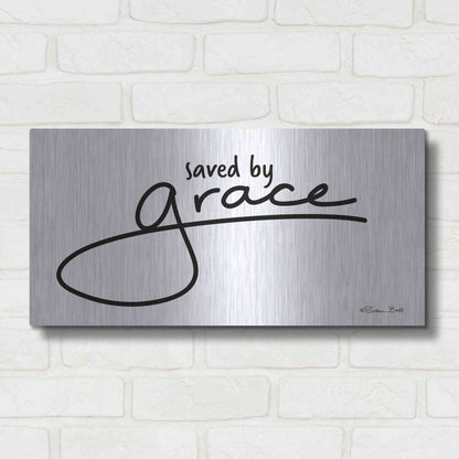 Luxe Metal Art 'Save' by Grace' by Susan Ball, Metal Wall Art,24x12