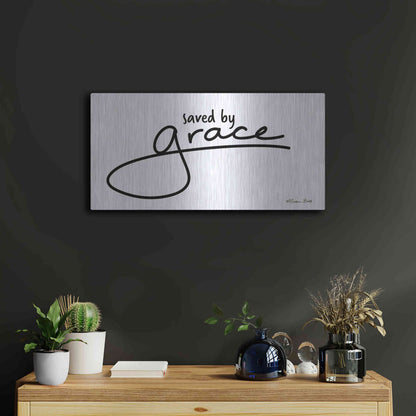 Luxe Metal Art 'Save' by Grace' by Susan Ball, Metal Wall Art,24x12