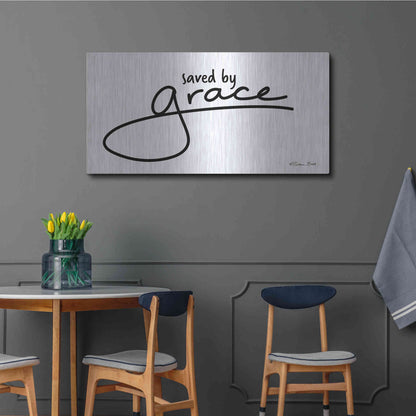 Luxe Metal Art 'Save' by Grace' by Susan Ball, Metal Wall Art,48x24