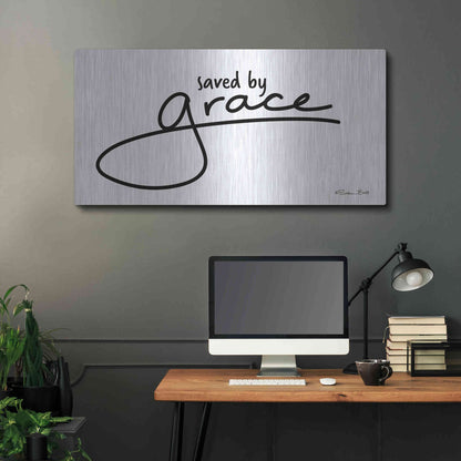 Luxe Metal Art 'Save' by Grace' by Susan Ball, Metal Wall Art,48x24