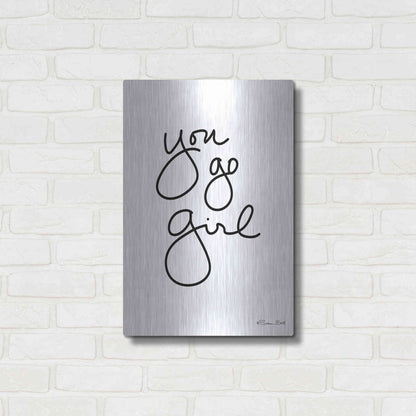 Luxe Metal Art 'You Go Girl' by Susan Ball, Metal Wall Art,16x24