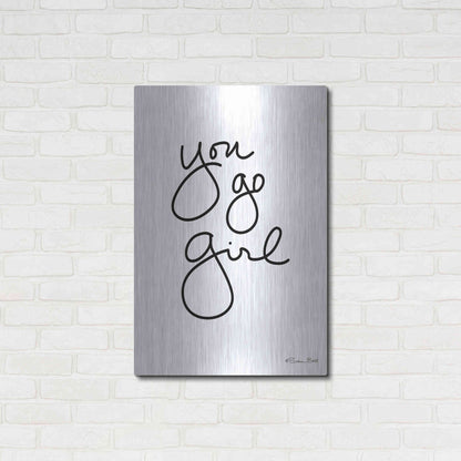 Luxe Metal Art 'You Go Girl' by Susan Ball, Metal Wall Art,24x36