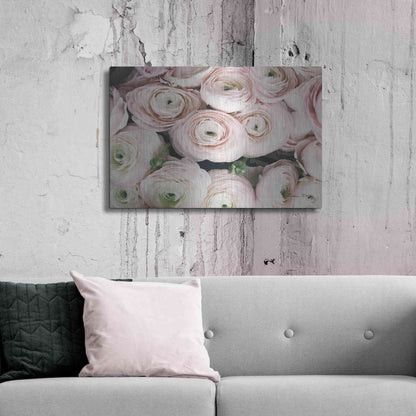 Luxe Metal Art 'Soft Pink Ranunculus' by Susan Ball, Metal Wall Art,36x24