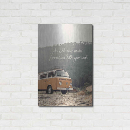 Luxe Metal Art 'Adventure Fills Your Soul' by Susan Ball, Metal Wall Art,24x36