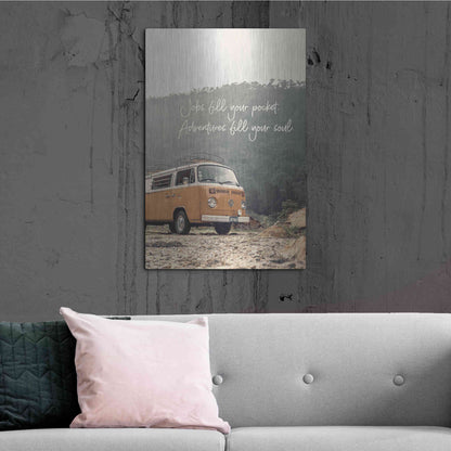 Luxe Metal Art 'Adventure Fills Your Soul' by Susan Ball, Metal Wall Art,24x36