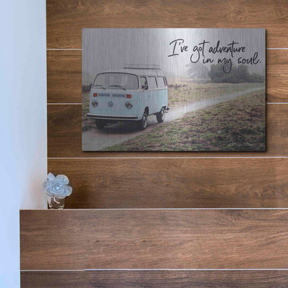 Luxe Metal Art 'I've Got Adventure in My Soul' by Susan Ball, Metal Wall Art,16x12