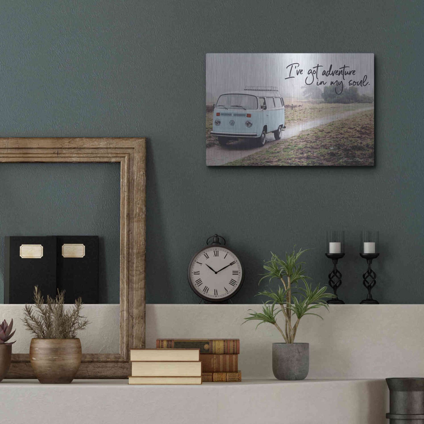 Luxe Metal Art 'I've Got Adventure in My Soul' by Susan Ball, Metal Wall Art,16x12