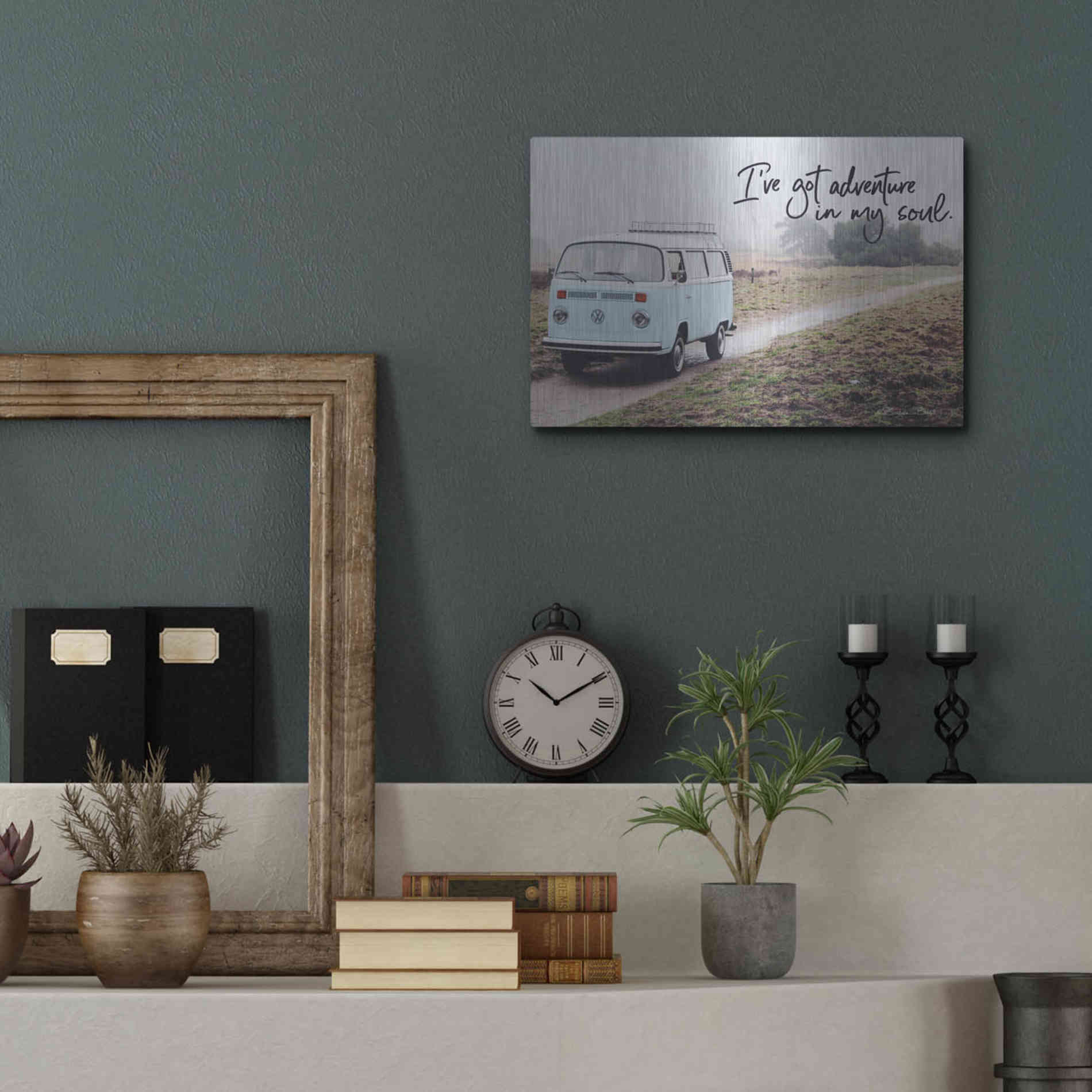 Luxe Metal Art 'I've Got Adventure in My Soul' by Susan Ball, Metal Wall Art,16x12