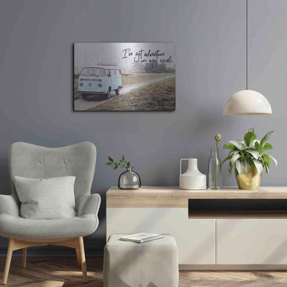 Luxe Metal Art 'I've Got Adventure in My Soul' by Susan Ball, Metal Wall Art,24x16