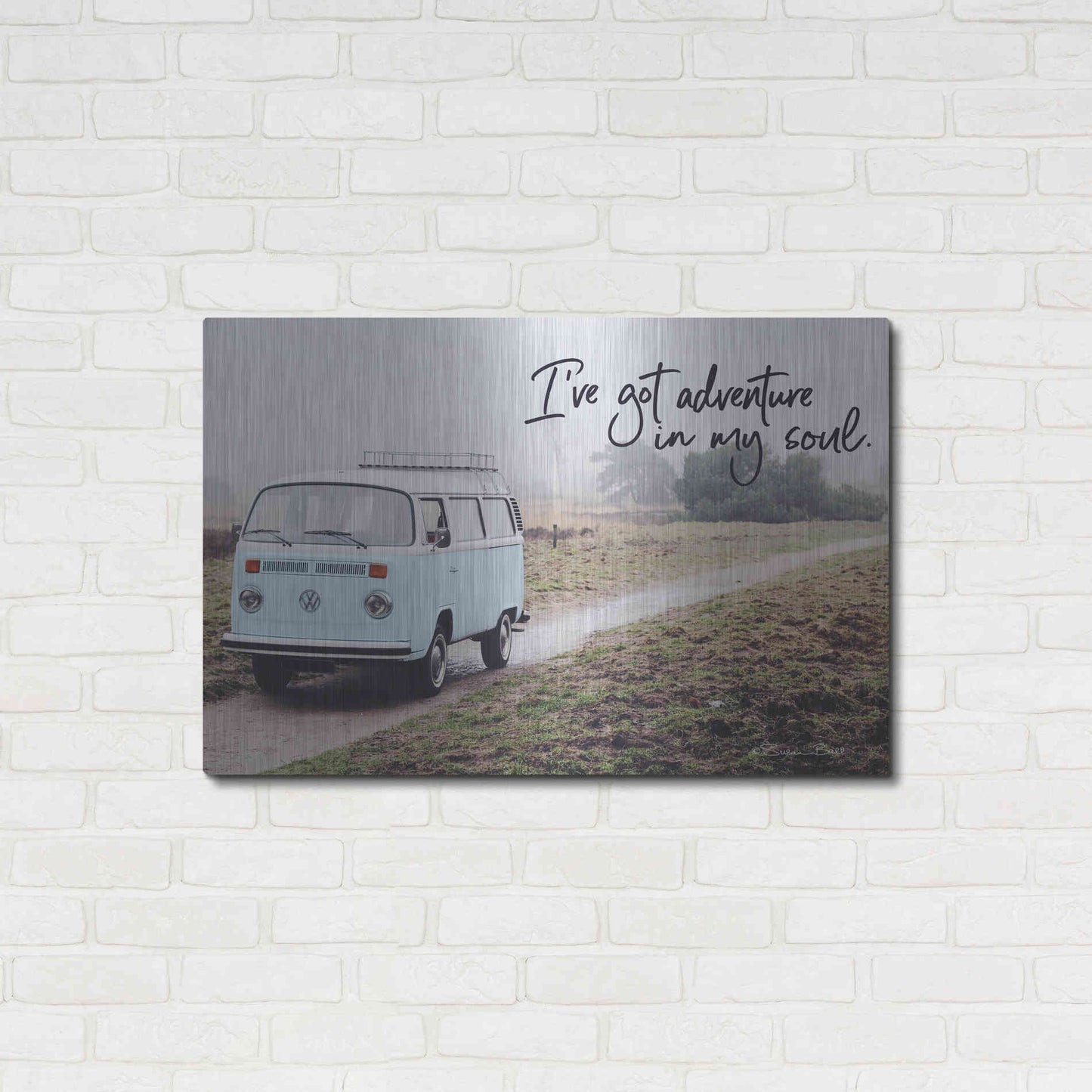 Luxe Metal Art 'I've Got Adventure in My Soul' by Susan Ball, Metal Wall Art,36x24