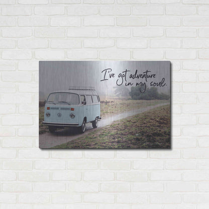 Luxe Metal Art 'I've Got Adventure in My Soul' by Susan Ball, Metal Wall Art,36x24