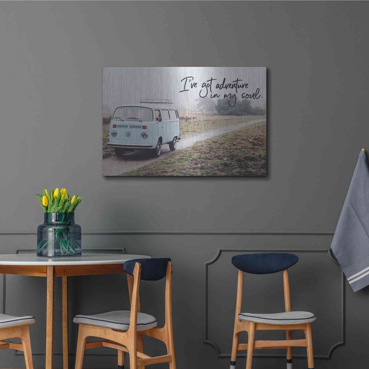 Luxe Metal Art 'I've Got Adventure in My Soul' by Susan Ball, Metal Wall Art,36x24