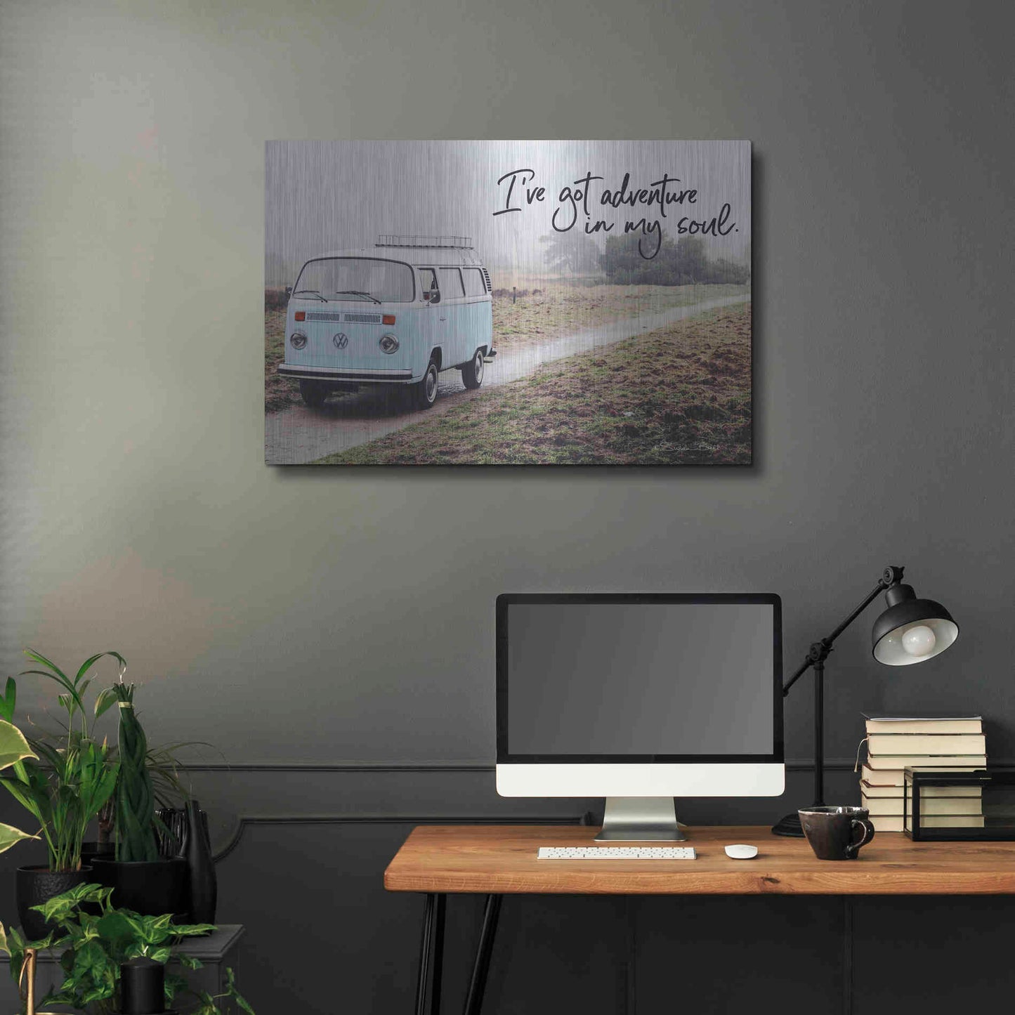 Luxe Metal Art 'I've Got Adventure in My Soul' by Susan Ball, Metal Wall Art,36x24