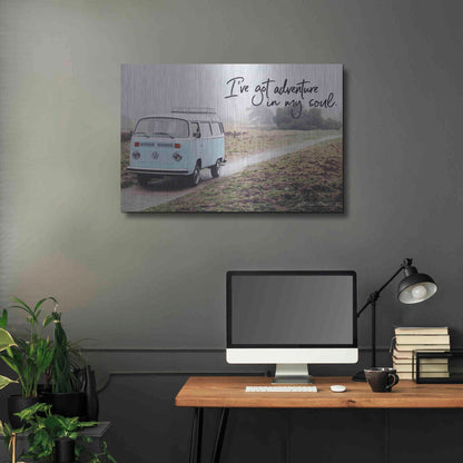 Luxe Metal Art 'I've Got Adventure in My Soul' by Susan Ball, Metal Wall Art,36x24