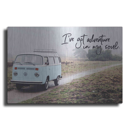Luxe Metal Art 'I've Got Adventure in My Soul' by Susan Ball, Metal Wall Art