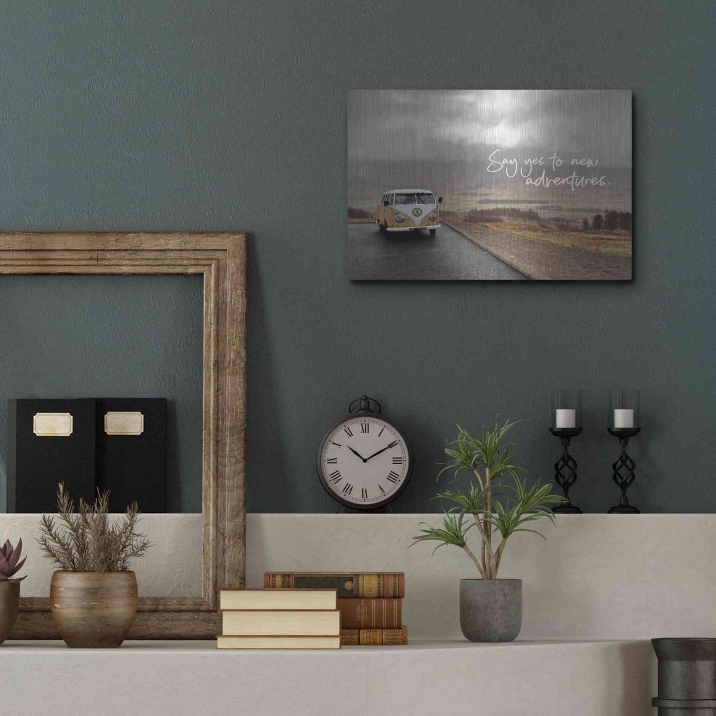 Luxe Metal Art 'Say Yes to New Adventure' by Susan Ball, Metal Wall Art,16x12