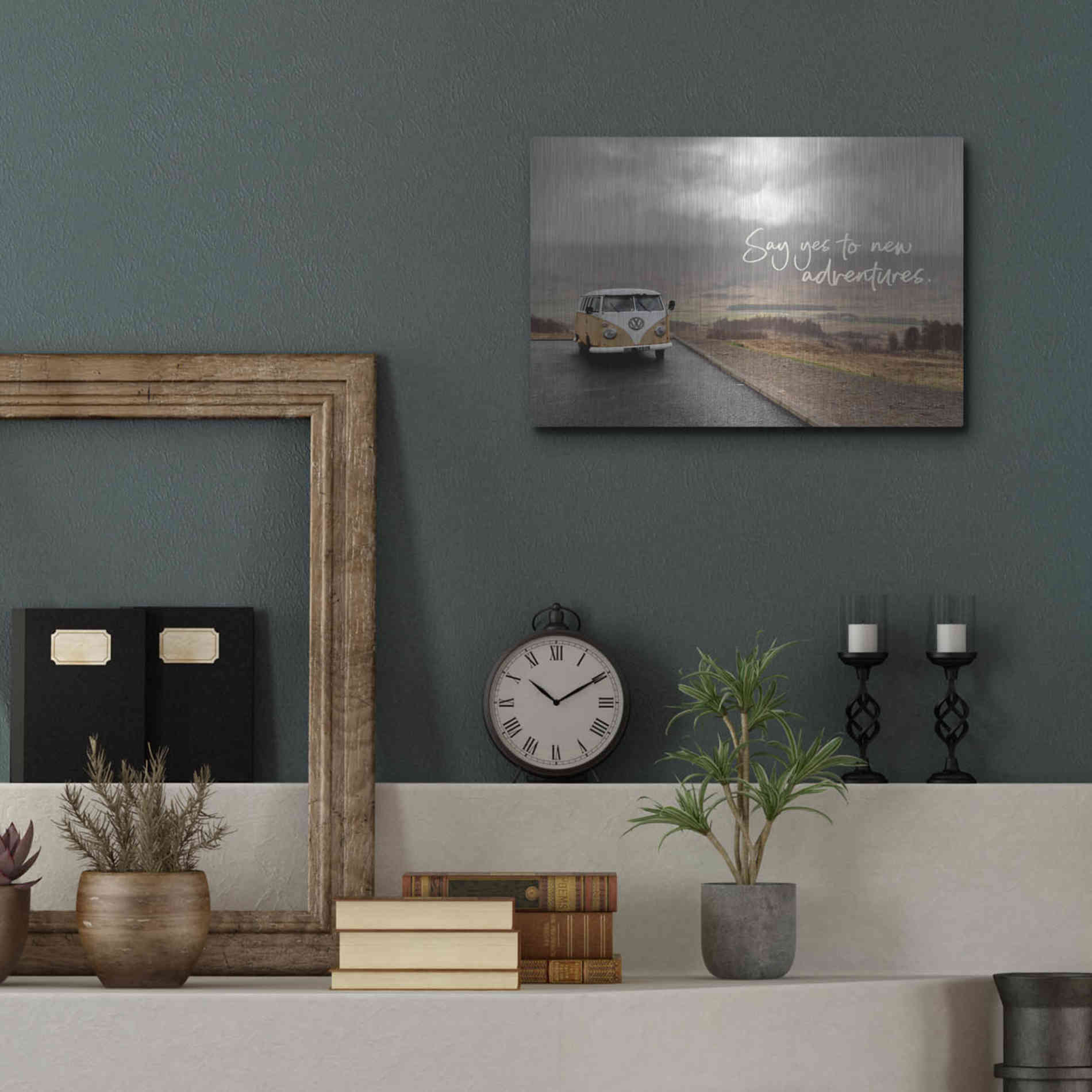 Luxe Metal Art 'Say Yes to New Adventure' by Susan Ball, Metal Wall Art,16x12
