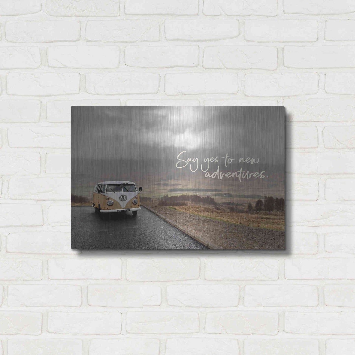 Luxe Metal Art 'Say Yes to New Adventure' by Susan Ball, Metal Wall Art,24x16