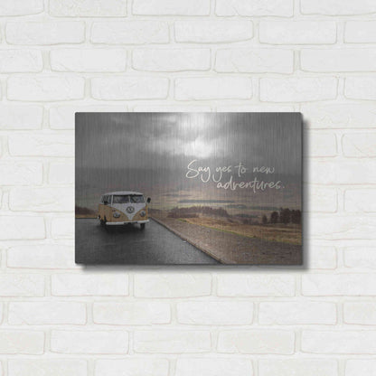 Luxe Metal Art 'Say Yes to New Adventure' by Susan Ball, Metal Wall Art,24x16