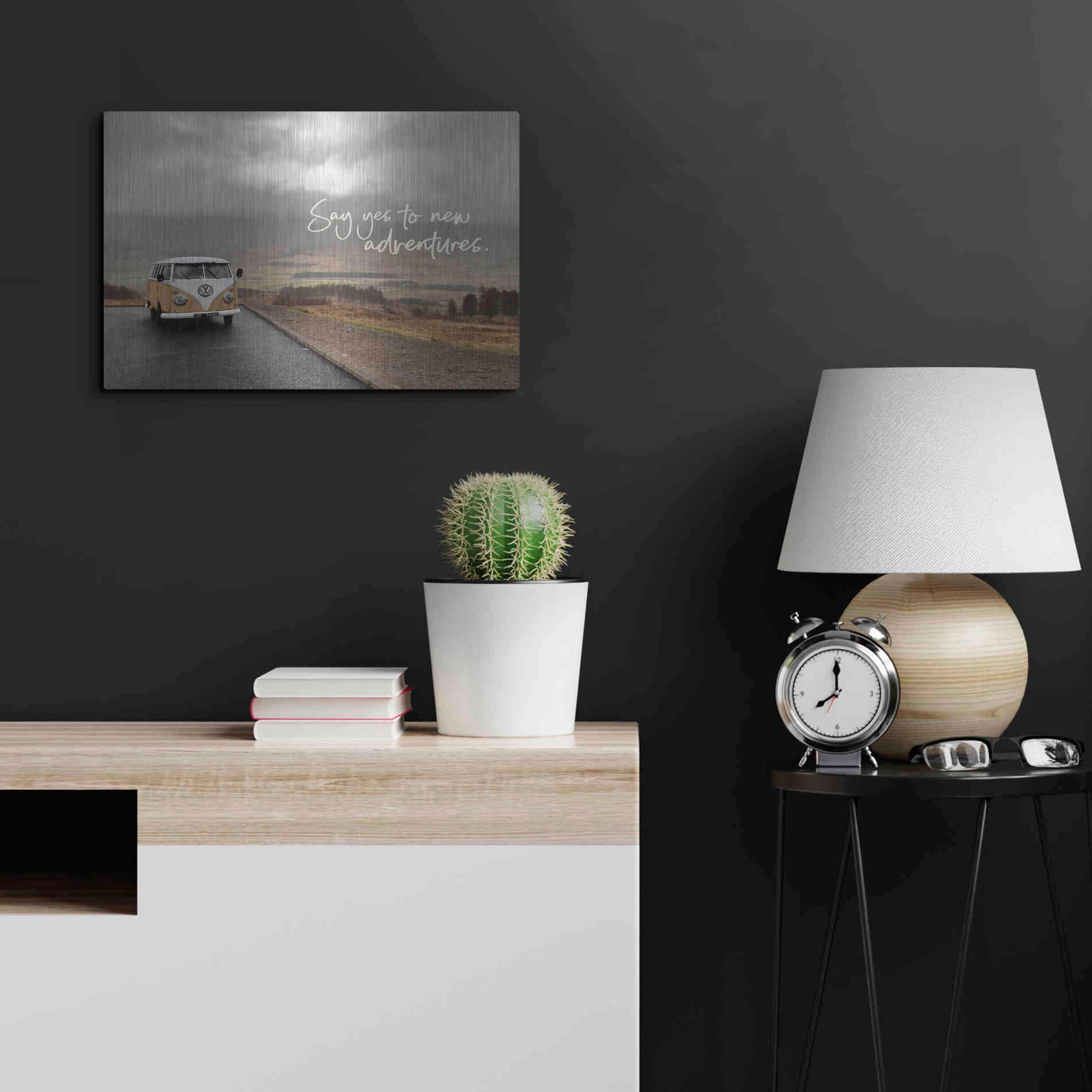 Luxe Metal Art 'Say Yes to New Adventure' by Susan Ball, Metal Wall Art,24x16