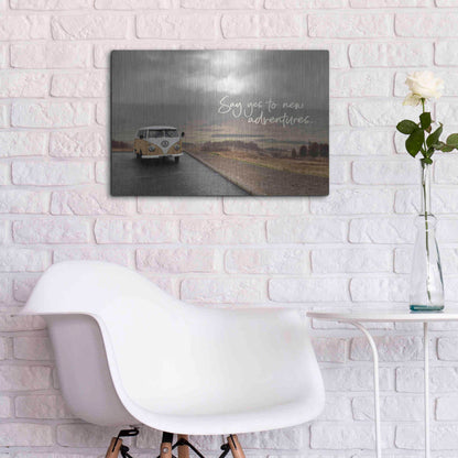 Luxe Metal Art 'Say Yes to New Adventure' by Susan Ball, Metal Wall Art,24x16