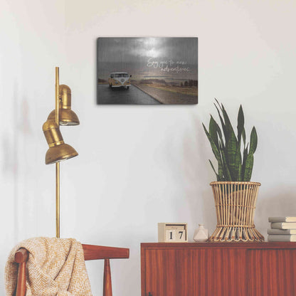 Luxe Metal Art 'Say Yes to New Adventure' by Susan Ball, Metal Wall Art,24x16