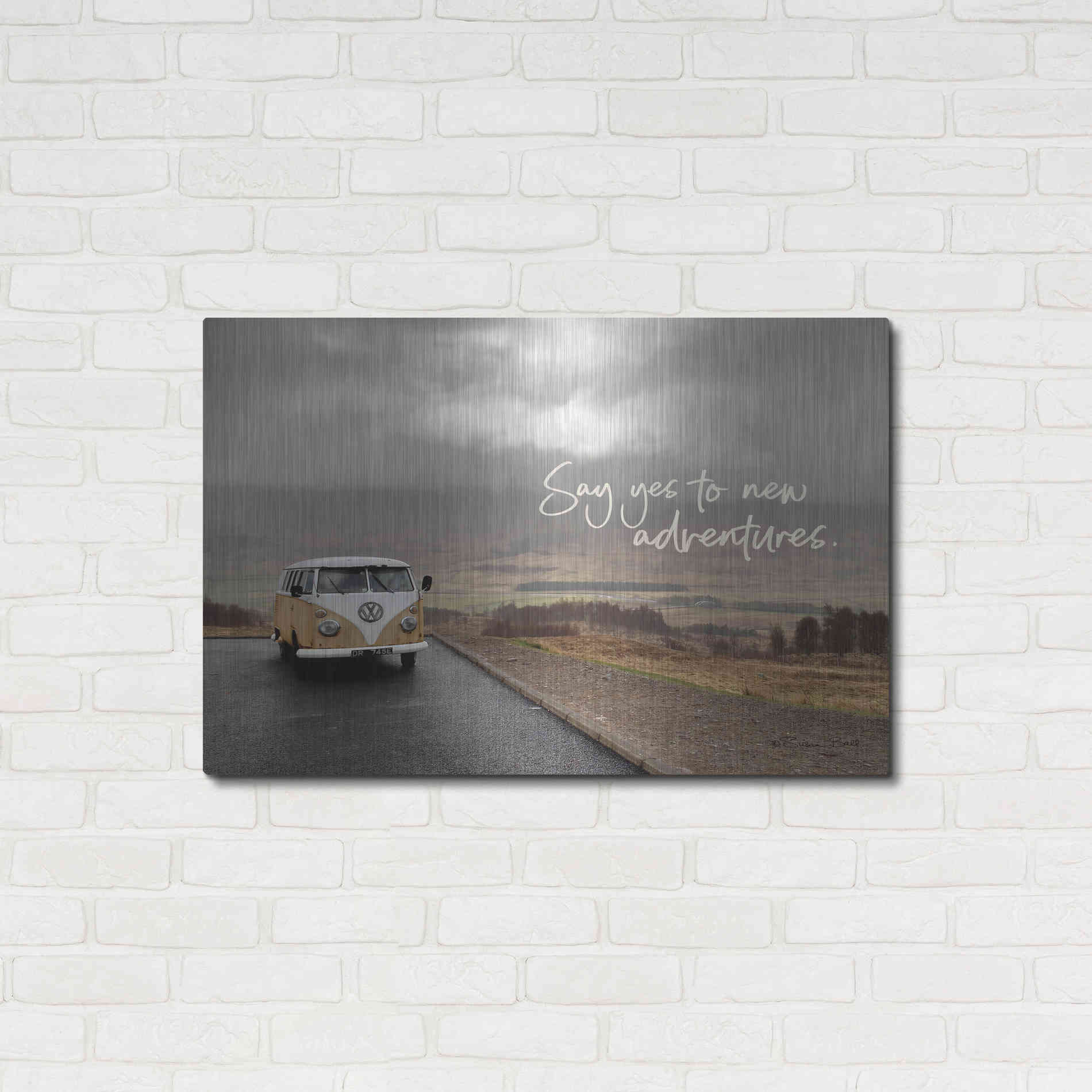 Luxe Metal Art 'Say Yes to New Adventure' by Susan Ball, Metal Wall Art,36x24