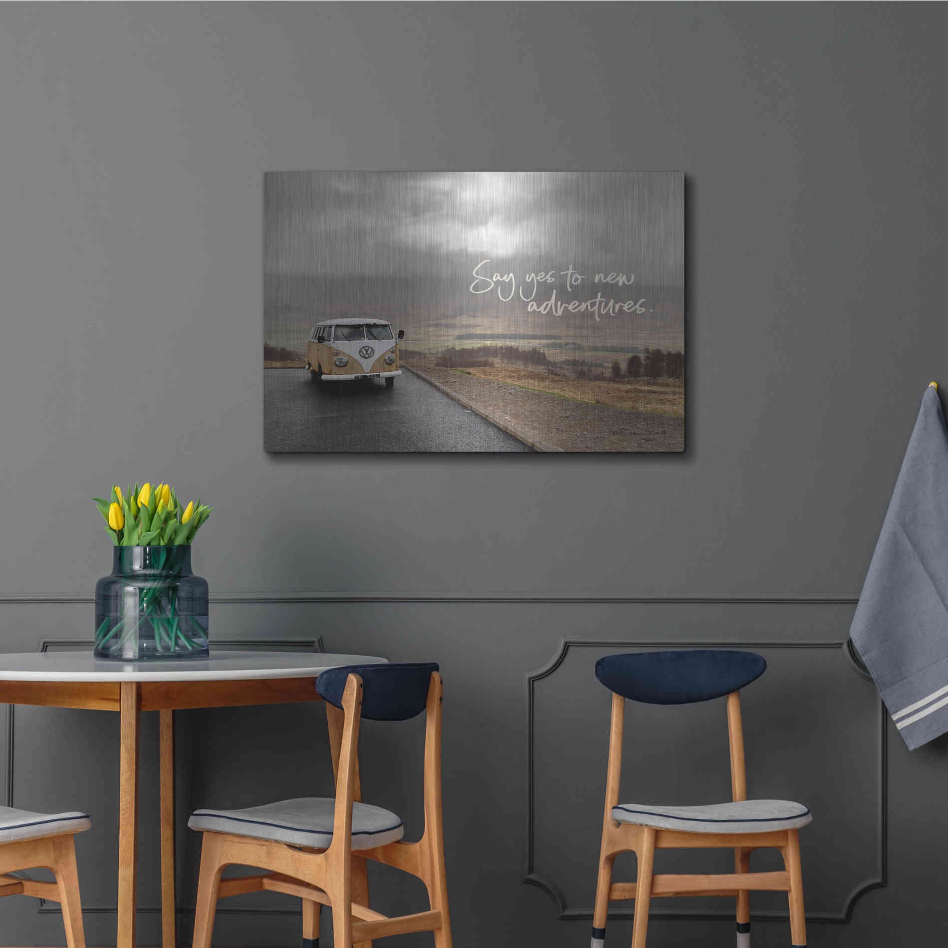 Luxe Metal Art 'Say Yes to New Adventure' by Susan Ball, Metal Wall Art,36x24