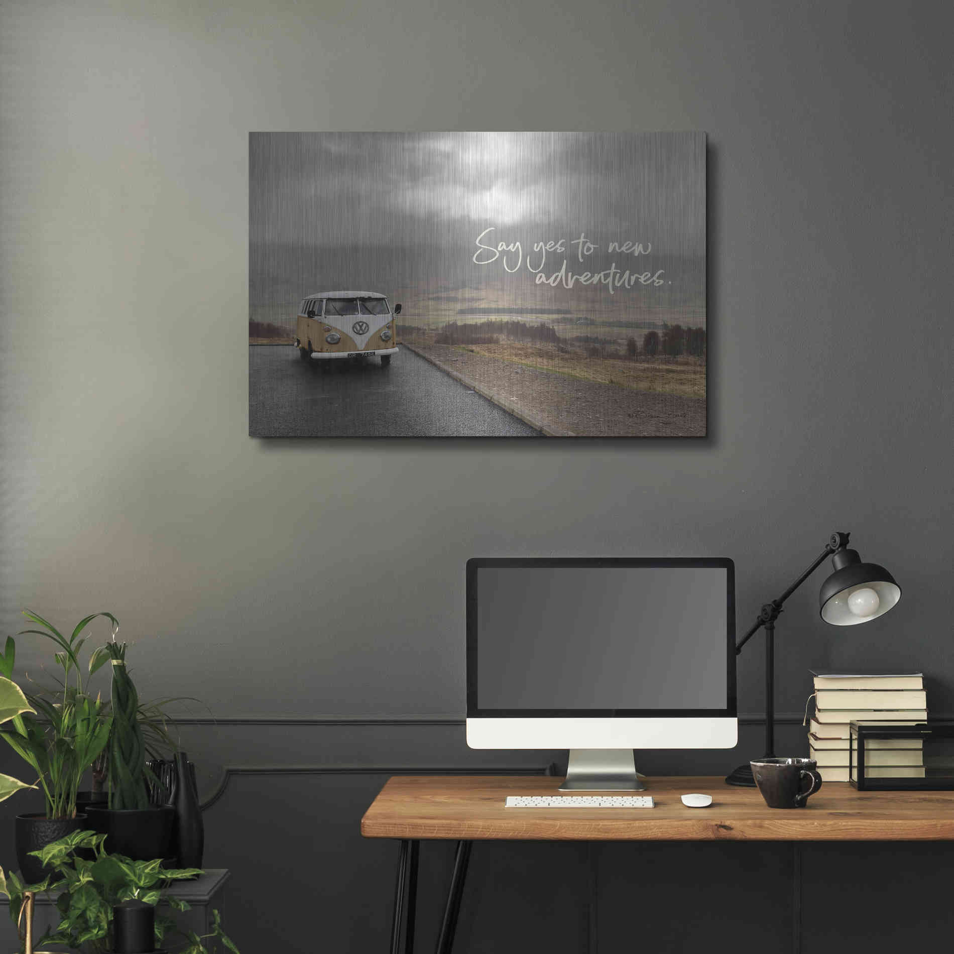 Luxe Metal Art 'Say Yes to New Adventure' by Susan Ball, Metal Wall Art,36x24