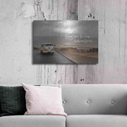Luxe Metal Art 'Say Yes to New Adventure' by Susan Ball, Metal Wall Art,36x24